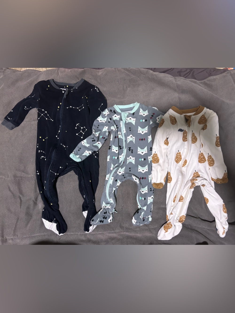 3 gender neutral zippy jams pjs organic cotton